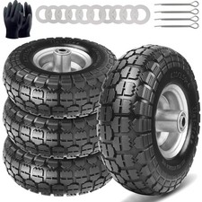 Sackkarrenrad Vollgummi 4 Stück Bollerwagen Ersatzrad 260 x 85 mm Radachse 14mm