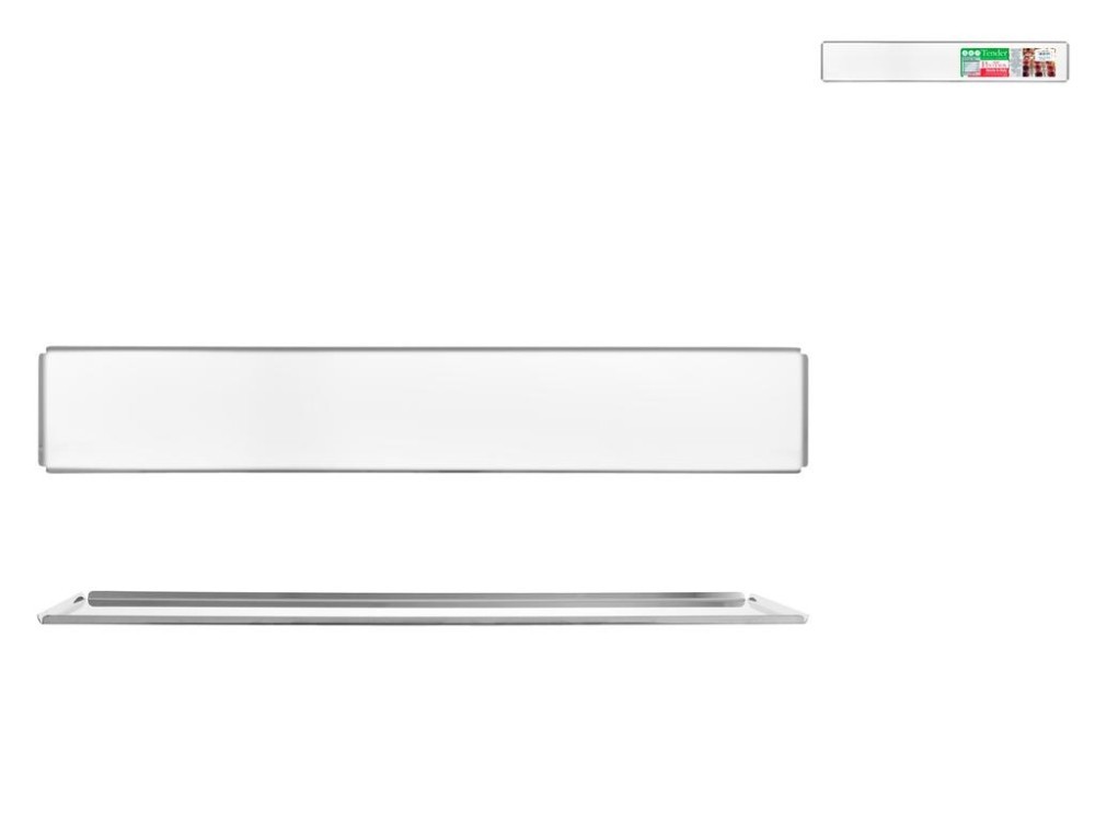 Rectangular Stainless Steel Bartender Tray 60x10 Gray Pinti Inox