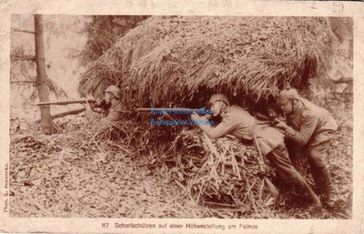 Postcard snipers on an altitude position at the enemy in Hamburg