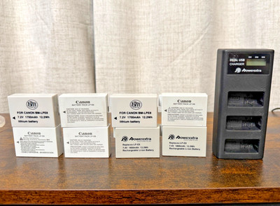 Lot of 8 LP-E8 Battery+Charger for Canon EOS t2i T3i t4i t5i 550D/600D/650D/700D