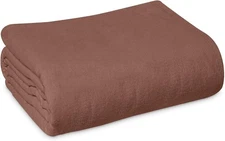 Linteum Textile Supply 100% Cotton Hospital Patient Bath 70x90 In, Chocolate 