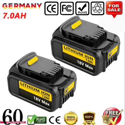 2PACK 18V 7,0Ah Für DeWalt DCB184 Akku XR Li-Ion DCB182 DCB181 DCB200 DCB205