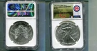2016 AMERICAN SILVER EAGLE 1 OUNCE .999 FINE COIN NGC MS70 CHICAGO CUBS 7215T