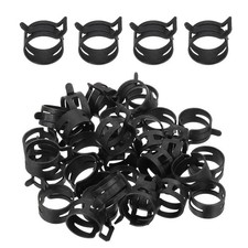 32 Pcs Spring Band Hose Clamps for 20.5-22.6mm OD 0.7" 19mm ID Black
