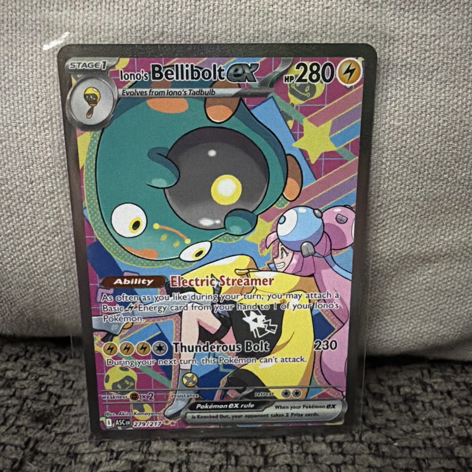 Iono's Bellibolt EX 279/217 Ascended Heroes Stage 1 Special Illustration Rare