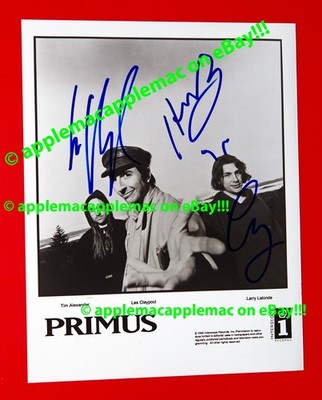PRIMUS SIGNED IN PERSON 8x10 PHOTO - ALL 3 - Les Claypool