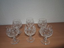 6 Kristall Cognacschwenker 11cm Schliff Schleuderstern