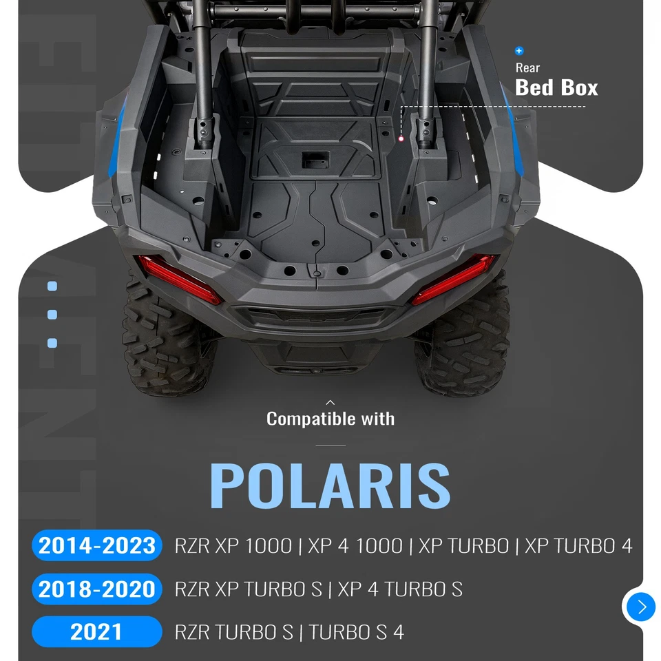 For Polaris RZR XP 1000/Turbo S 2014-23 2018 19 Left Side Rear Bed Box #5454271 Foto 2 de 4