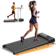 4-in-1 Walking Pad with 15% Incline, Under Desk Treadmill for Home Office 2.25HP