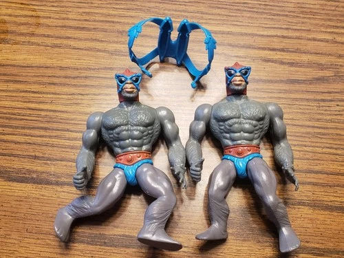 Vtg MOTU He Man Stratos Set Of 2 Soft Head