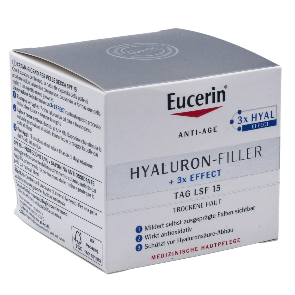 BEIERSDORF AG EUCERIN Eucerin Anti-Age Hyaluron-Filler Tag Trockene Haut, 50 ml, Versandschaden