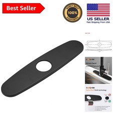 Durable Stainless Steel Deck Plate 10-Inch Black Cover for Faucet Installations