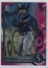 2022 Bowman Chrome Prospects Fuchsia Lava Refractor 94/199 Noelvi Marte 0ol8