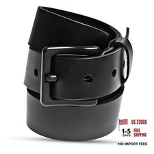 1 3/8  Italian Leather Belt  35mm TSA  Airport Friendly Metal 34-36 Black