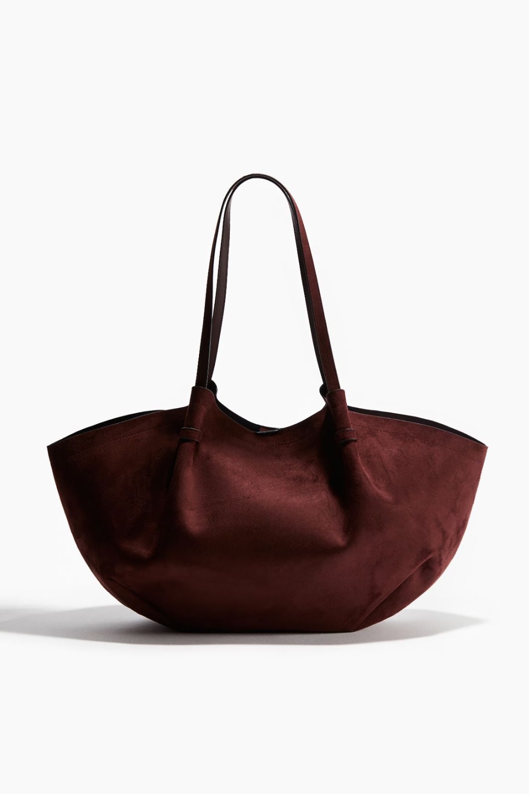 H&M Shopper Bag 2 Colors ( Light Brown / Burgundy ) Long Double Handles