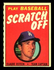 1970 TOPPS PLAY BASEBALL SCRATCH OFF Claude Osteen EX-NM UNSCRATCHED L A Dodgers