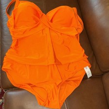 GEORGE ORANGE PLUS SIZE 28 SWIMSUIT BRAND NEW