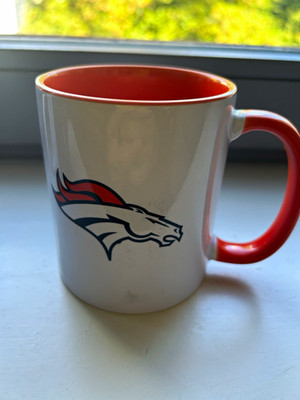 NFL Denver Broncos Tassen mit Teamlogo, weiß und orange, blau