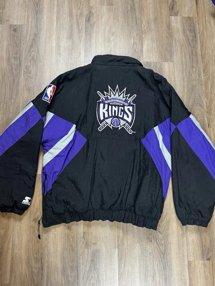Chaqueta De Colección Años 90 Starter Sacramento Kings Negra Púrpura Talla XL Foto 2 de 4