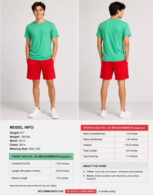 Boys Outfit Bundle XXL (18) NEW| All In Motion Green Tee + Cat & Jack Red Short