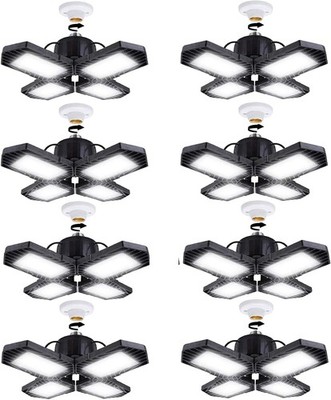 LED Garage Lights, 100W Deformable LED Lighting 10000LM E26 Daylight 6000K Su...