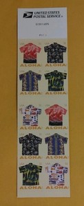 2012 US Stamps Sc #4682-4686 (4686b) 32c Aloha Shirts Booklet of 10 MNH scarce!