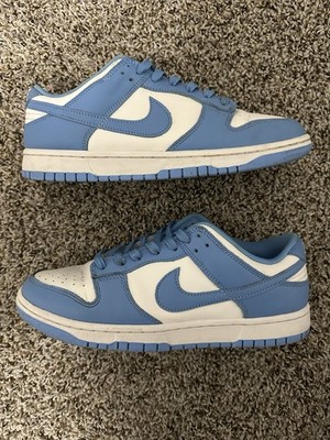 Nike Dunk Low UNC University Blue White Men s Size 10.5   Used   Authentic