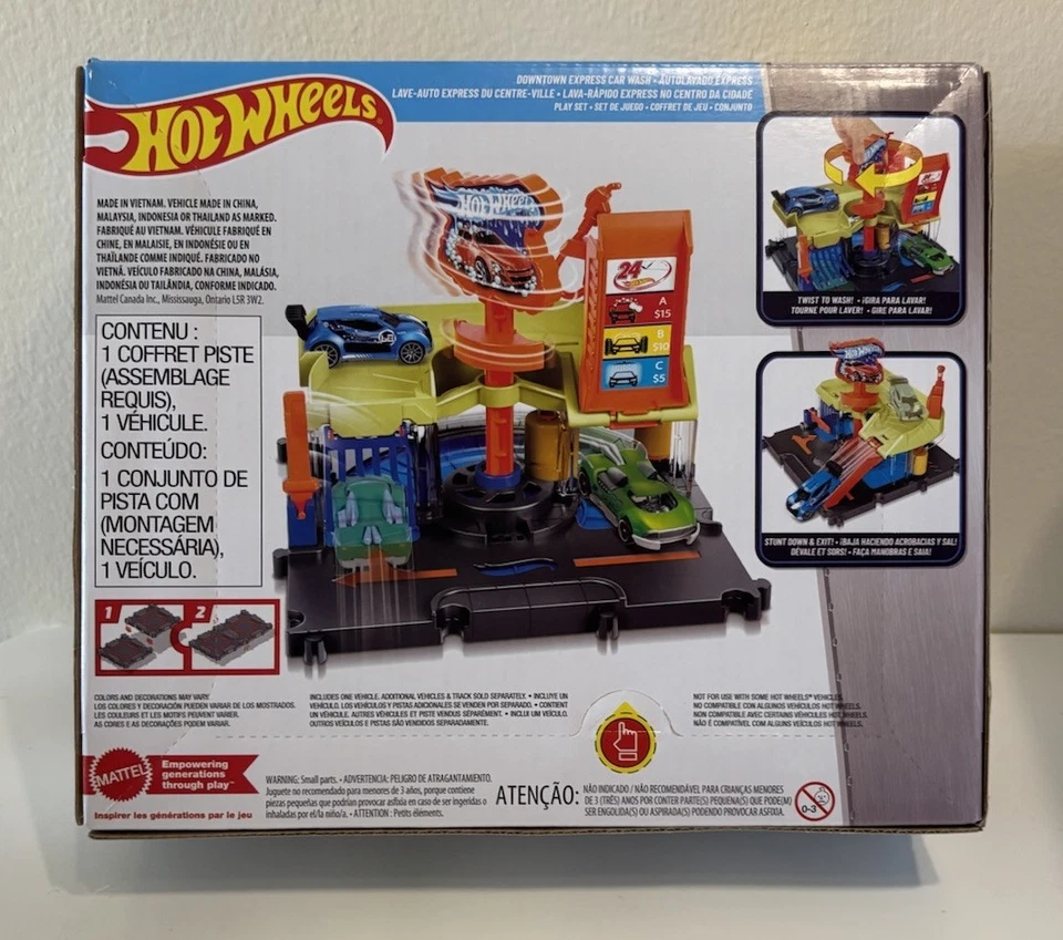 New Hot Wheels City Downtown Car Wash Playset - Image 2 of 2