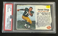1962 Post Cereal #4 Forrest Gregg Signed Auto PSA DNA Green Bay Packers HOF