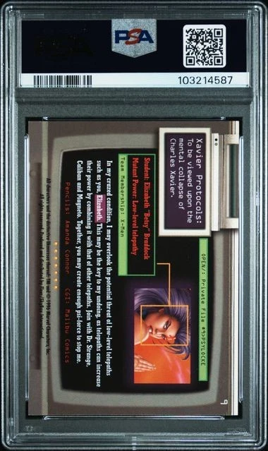 PSA 8 SKY BOX 1996 MARVEL ULTRA PSYLOCKE ONSLAUGHT #9 329 - Image 2 of 2