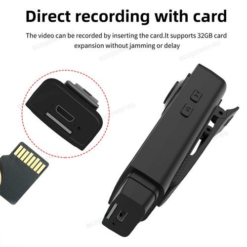 HD Mini Police Body Camera 1080P Video Audio Recorder Pocket Night Vision Cam - Picture 4 of 17