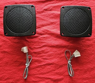 Vintage Clarion Car Speakers Pair 4 Ohm 5W OEM Dash Audio w Wiring Harness