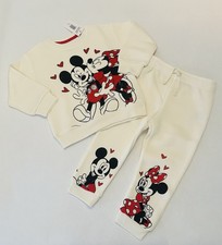 Disney Toddler Boy Girl Mickey Minnie Mouse 2T Pants Sweatshirt 2 PC Heart Set