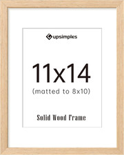 11X14 Picture Frame Solid Wooden, Nursery Decor, 1Pack Natural