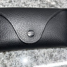 Authentic Used Ray-Ban Sunglasses Leather Case with snap top- Black