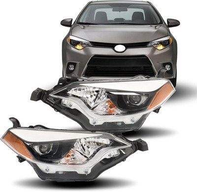 Headlights Replacement for Toyota Corolla 2014 2015 2016 Headlamps Driver and Pa
