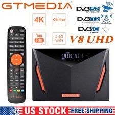 DVB S2X/T2/C/ATSC-J83B Twin Tuner Combo TV Box Satellite Receiver 4K UHD Decoder