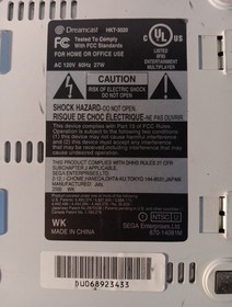 Sega Dreamcast HKT-3020 Console W/ Controller - Powers On