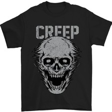 Camiseta Rock Metal Gothic Calavera Hombre 100% Algodón Mangas Cortas