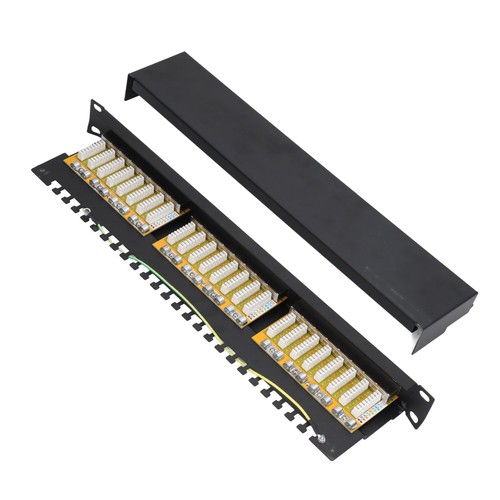 24 Port Patch Panel Shielded Type Network Cable Patch Panel With Removable New - Afbeelding 3 van 12