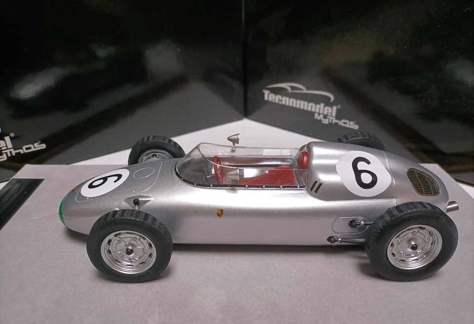 Tecnomodel 1:18 Porsche 718 GP #6 1960 German Grand Prix Car model - Image 3 of 4