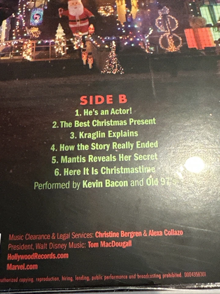 The Guardians Of The Galaxy Holiday Special RSD Clear W/Green Red Splatter New 2 - Image 4 of 4