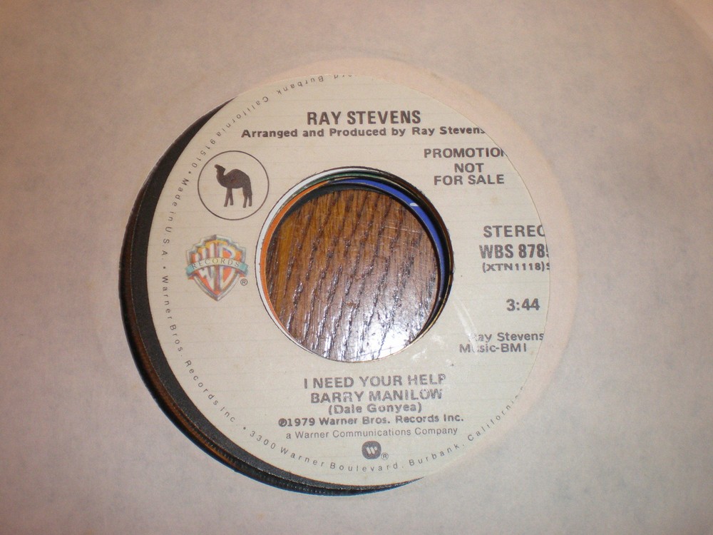 Ray Stevens 45 I Need Your Help Barry Manilow PROMO WARNER BROS