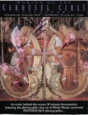 The Pleasure Twins Signed Making of The Carousel Girls Calendar Ad COA WWE19-55