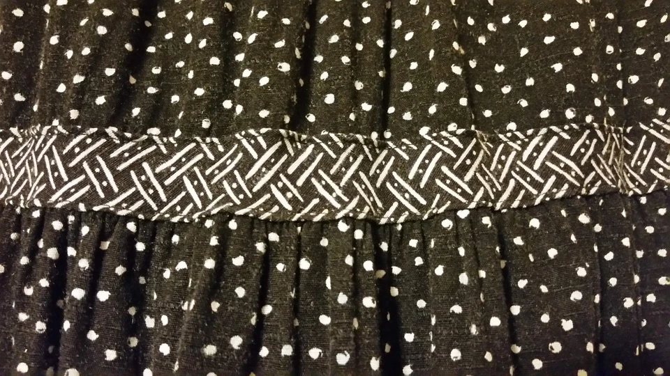 Koret - Falda acampanada talla grande azul con lunares blancos rayón SB7/ Foto 3 de 3