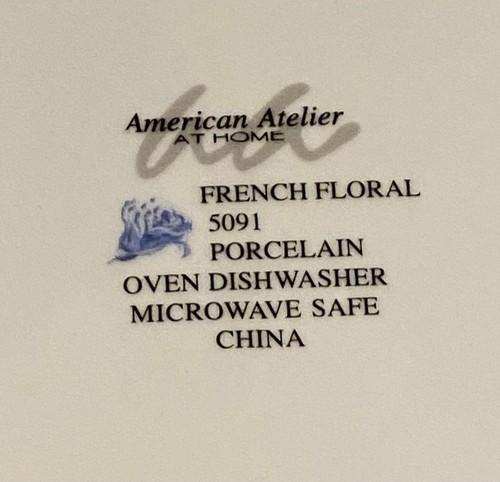Juego de 5 platos de ensalada/postre American Atelier FRENCH FLORAL 5091 8 1/8" - Imagen 4 de 4