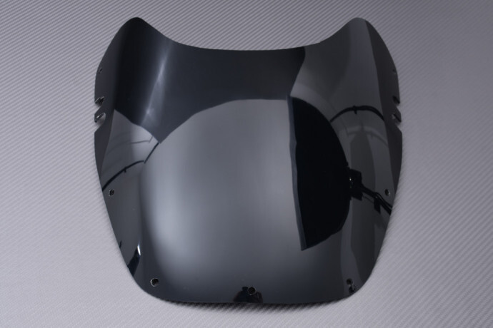 Bulle noire Suzuki RG125F Gamma contre les projections de vent et de pluie de 93 cm