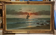 Marine - oil on canvas, end '800 - signed: Russo (Domenico)
