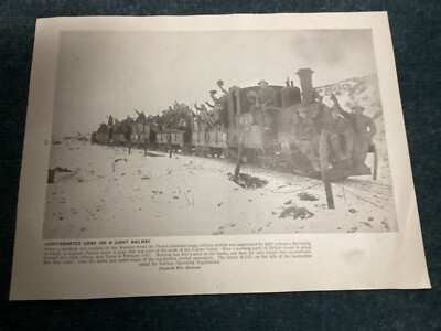Arbeitsgruppe britischer Truppen auf einer Stadtbahn nr. Ypern, WW1, Vintage Print
