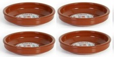 Set of 4 - Spanish Tapas pots terracotta Dishes SIZE 18cm / cazuelas (17cm)